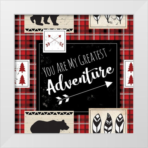 You Are My Greatest Adventure White Modern Wood Framed Art Print by ND Art