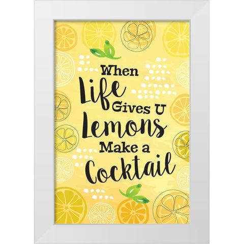 When Life White Modern Wood Framed Art Print by ND Art