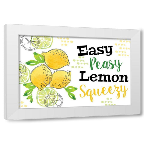 Easy Peasy White Modern Wood Framed Art Print by ND Art