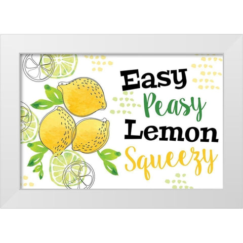 Easy Peasy White Modern Wood Framed Art Print by ND Art
