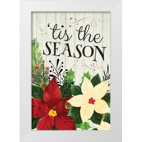 Tis the Season White Modern Wood Framed Art Print by ND Art