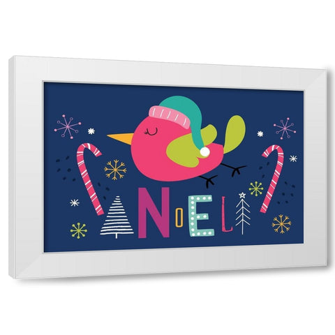 Noel White Modern Wood Framed Art Print by ND Art
