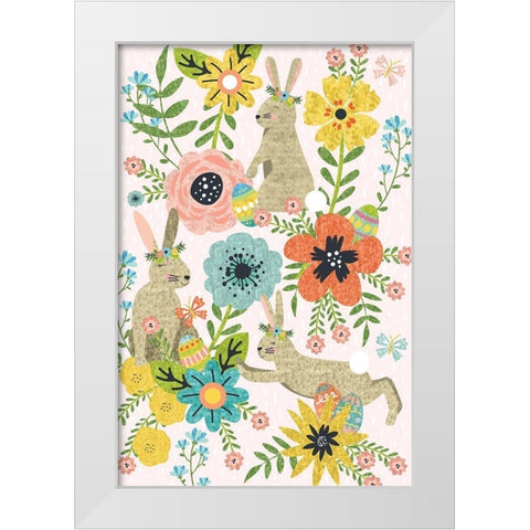 Easter Wishes II White Modern Wood Framed Art Print by ND Art