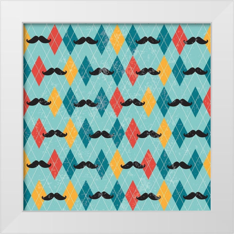 Dad Pattern I White Modern Wood Framed Art Print by ND Art