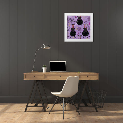 Spellbound Pattern III White Modern Wood Framed Art Print by ND Art