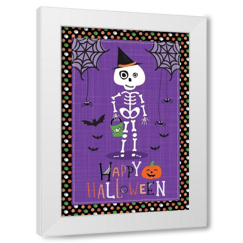 Spooky Buddies Art II White Modern Wood Framed Art Print by ND Art
