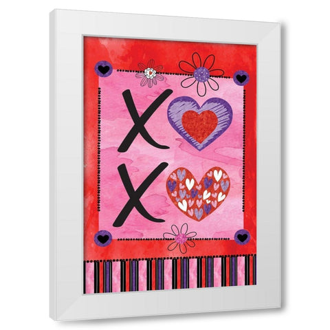 Valentines Day II White Modern Wood Framed Art Print by ND Art