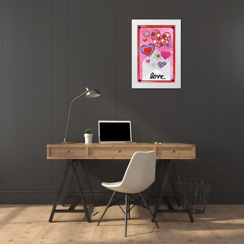 Valentines Day III White Modern Wood Framed Art Print by ND Art