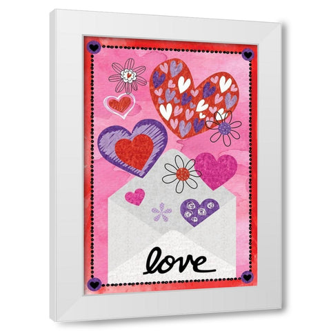Valentines Day III White Modern Wood Framed Art Print by ND Art