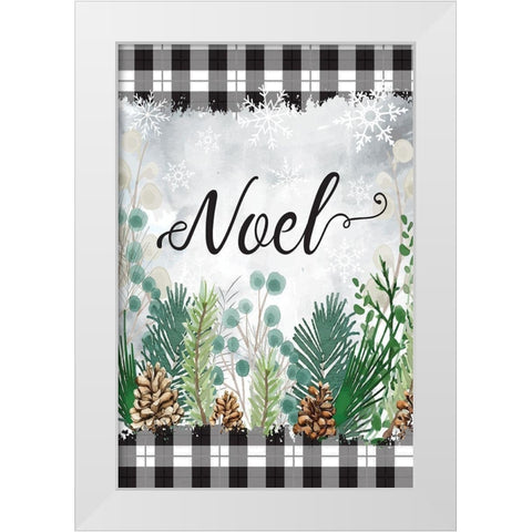 Noel White Modern Wood Framed Art Print by ND Art