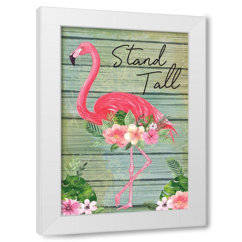Stand Tall White Modern Wood Framed Art Print by ND Art