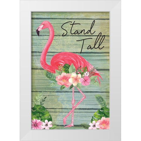 Stand Tall White Modern Wood Framed Art Print by ND Art