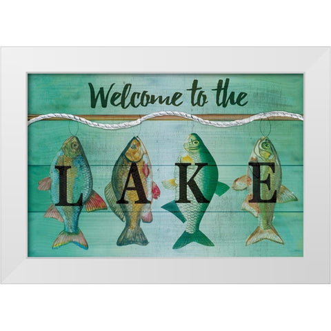 Welcome to the Lake White Modern Wood Framed Art Print by ND Art