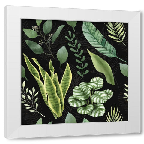 Spring Pattern III White Modern Wood Framed Art Print by ND Art