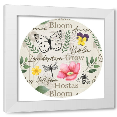Spring Plate I White Modern Wood Framed Art Print by ND Art