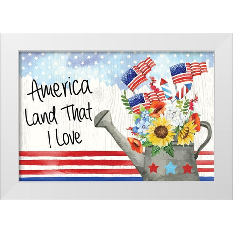 Americana II White Modern Wood Framed Art Print by ND Art
