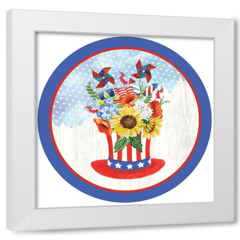Americana Plate II White Modern Wood Framed Art Print by ND Art