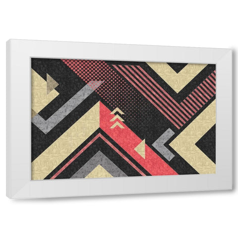 Mod Abstract III White Modern Wood Framed Art Print by ND Art