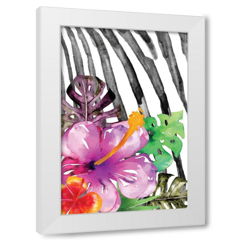 Tropical Jungle II White Modern Wood Framed Art Print by ND Art