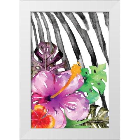 Tropical Jungle II White Modern Wood Framed Art Print by ND Art