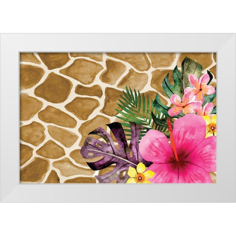 Tropical Jungle III White Modern Wood Framed Art Print by ND Art