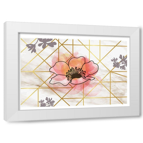 Spring Elegance I White Modern Wood Framed Art Print by ND Art