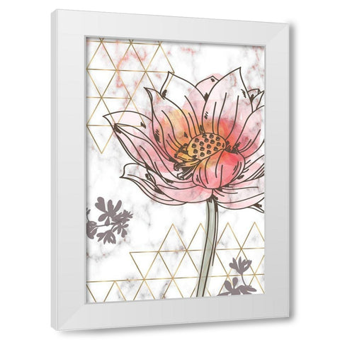 Spring Elegance II White Modern Wood Framed Art Print by ND Art
