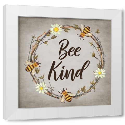 Bee and Willow White Modern Wood Framed Art Print by ND Art