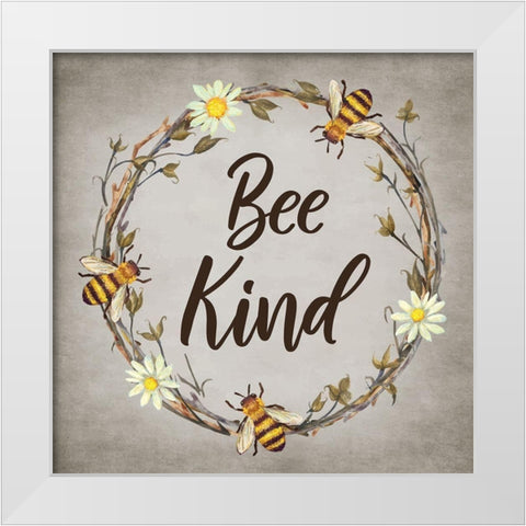 Bee and Willow White Modern Wood Framed Art Print by ND Art
