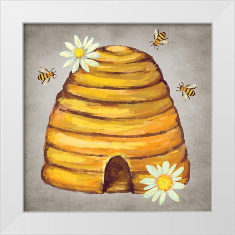 Bee and Willow II White Modern Wood Framed Art Print by ND Art