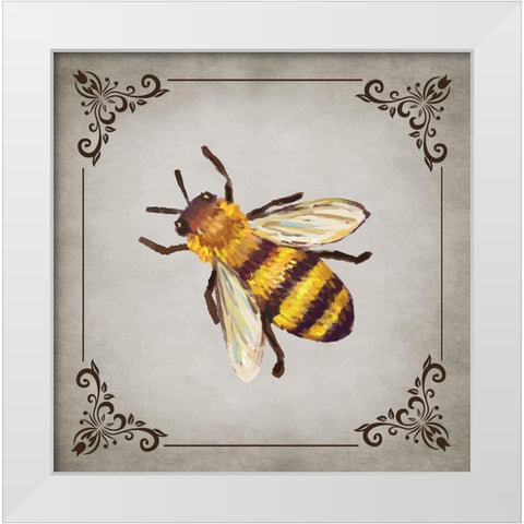 Bee and Willow III White Modern Wood Framed Art Print by ND Art