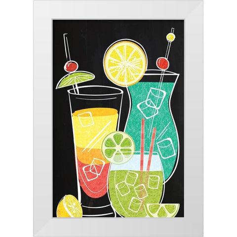 Sip Sip Hooray! White Modern Wood Framed Art Print by ND Art