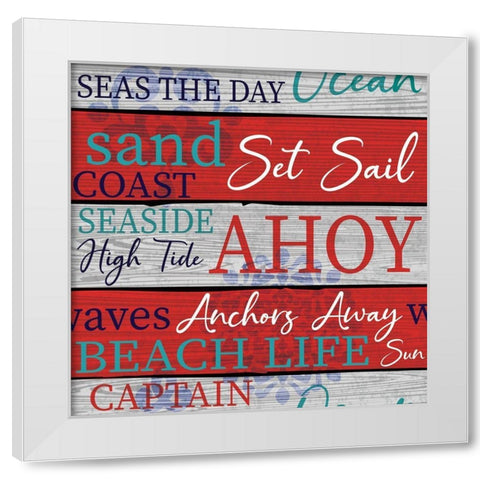 New England Pattern III White Modern Wood Framed Art Print by ND Art