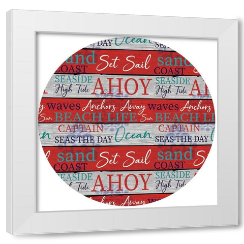 New England Plate I White Modern Wood Framed Art Print by ND Art