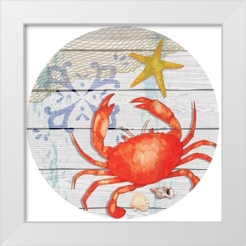 New England Plate III White Modern Wood Framed Art Print by ND Art