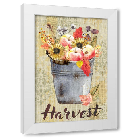Harvest White Modern Wood Framed Art Print by ND Art