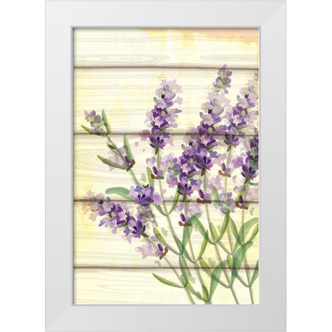 Floral Lavender I White Modern Wood Framed Art Print by ND Art