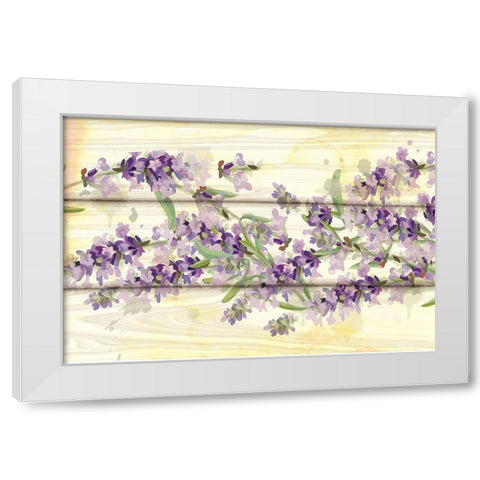 Floral Lavender III White Modern Wood Framed Art Print by ND Art