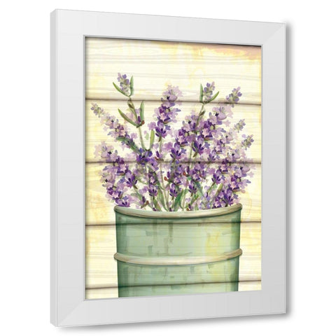 Floral Lavender IV White Modern Wood Framed Art Print by ND Art