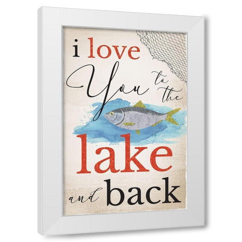 Lake and Back White Modern Wood Framed Art Print by ND Art