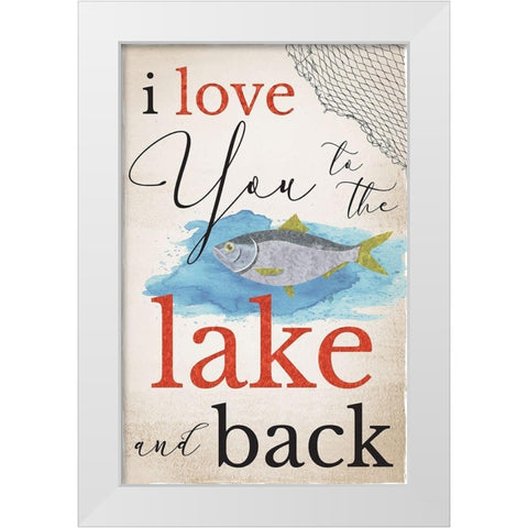Lake and Back White Modern Wood Framed Art Print by ND Art