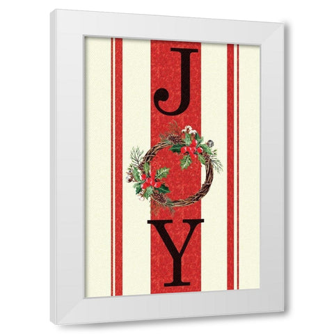 Joy White Modern Wood Framed Art Print by ND Art