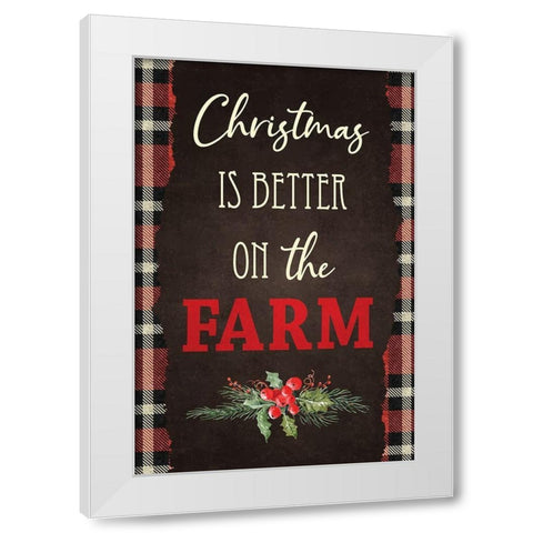 Christmas Is White Modern Wood Framed Art Print by ND Art