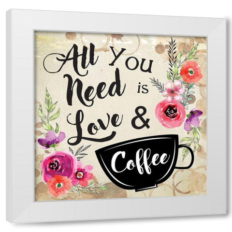 All You Need White Modern Wood Framed Art Print by ND Art