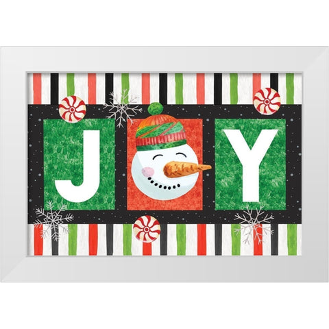 Joy White Modern Wood Framed Art Print by ND Art