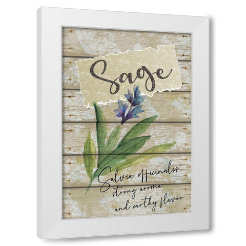 Sage White Modern Wood Framed Art Print by ND Art