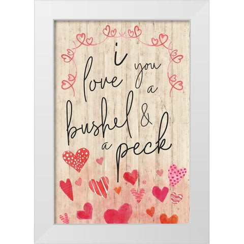 Bushel and a Peck White Modern Wood Framed Art Print by ND Art