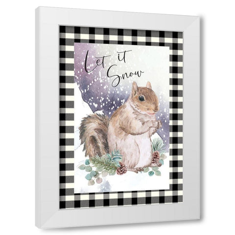 Let it Snow  White Modern Wood Framed Art Print by ND Art