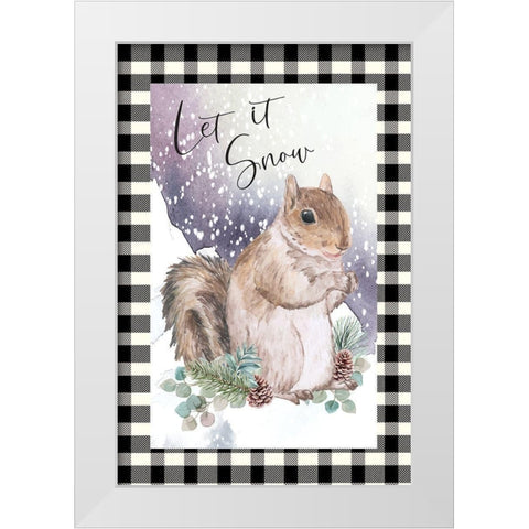 Let it Snow  White Modern Wood Framed Art Print by ND Art
