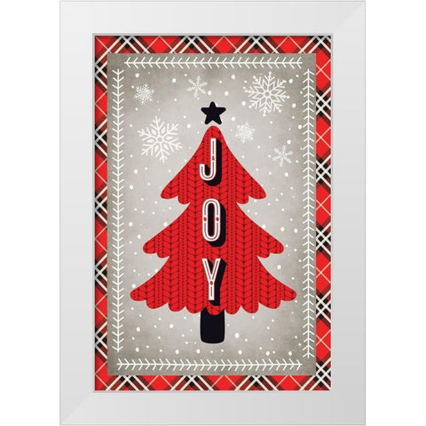 Joy White Modern Wood Framed Art Print by ND Art